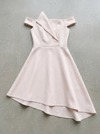 Charming in Asymmetry Off-Shoulder Dress | Pink