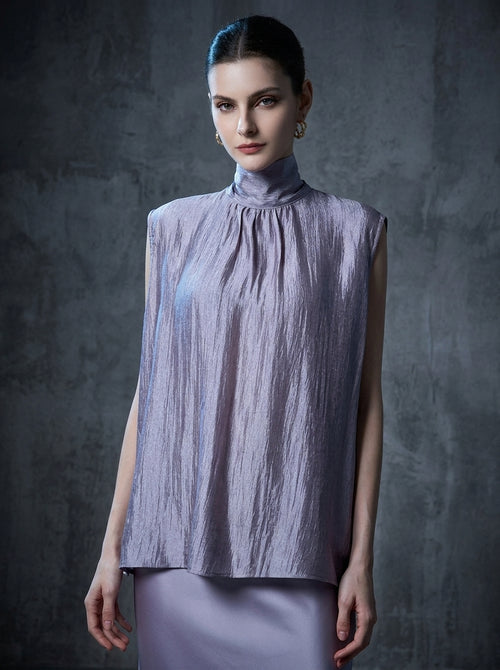 Air Light Tie-Back Sleeveless Top | Lavender