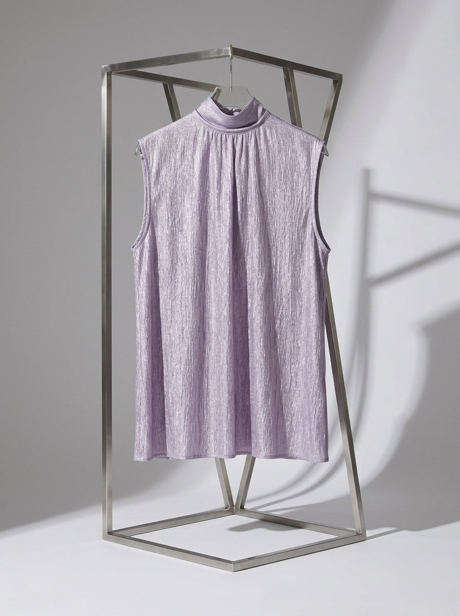 Air Light Tie-Back Sleeveless Top | Lavender